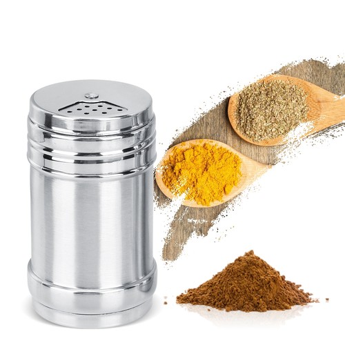 2pcs Household Kitchen Stainless Steel Spice Condiment Seasoning Jar Box For CS - Picture 2 of 11