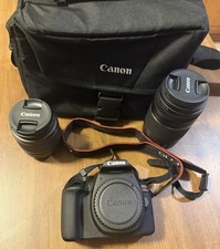 Canon EOS Rebel T7 DSLR Bundle 2 Lens Kit 18-55 + 75-300mm Lenses -