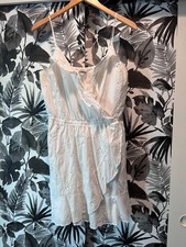express dress white eyelet size: medium 100%cotton