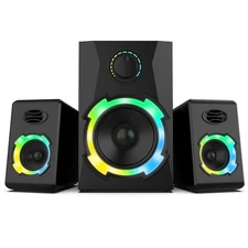 Computer Speakers Subwoofer Bluetooth 5.0 45W Stereo Bass for PC TV Projector