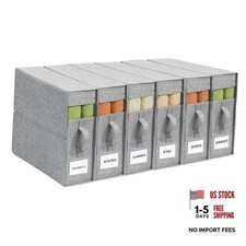 Sheet Organizers and Storage for Linen Closet, 6Pack 6 Pack Grey