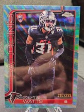 2025 Topps Chrome Xavier Watts RC #393 Teal Wave Refractor Sn 297/299 Falcons