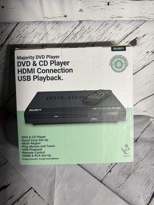 Majority Compact DVD  & CD Player, USB Port, HDMI Cable and RCA Setup