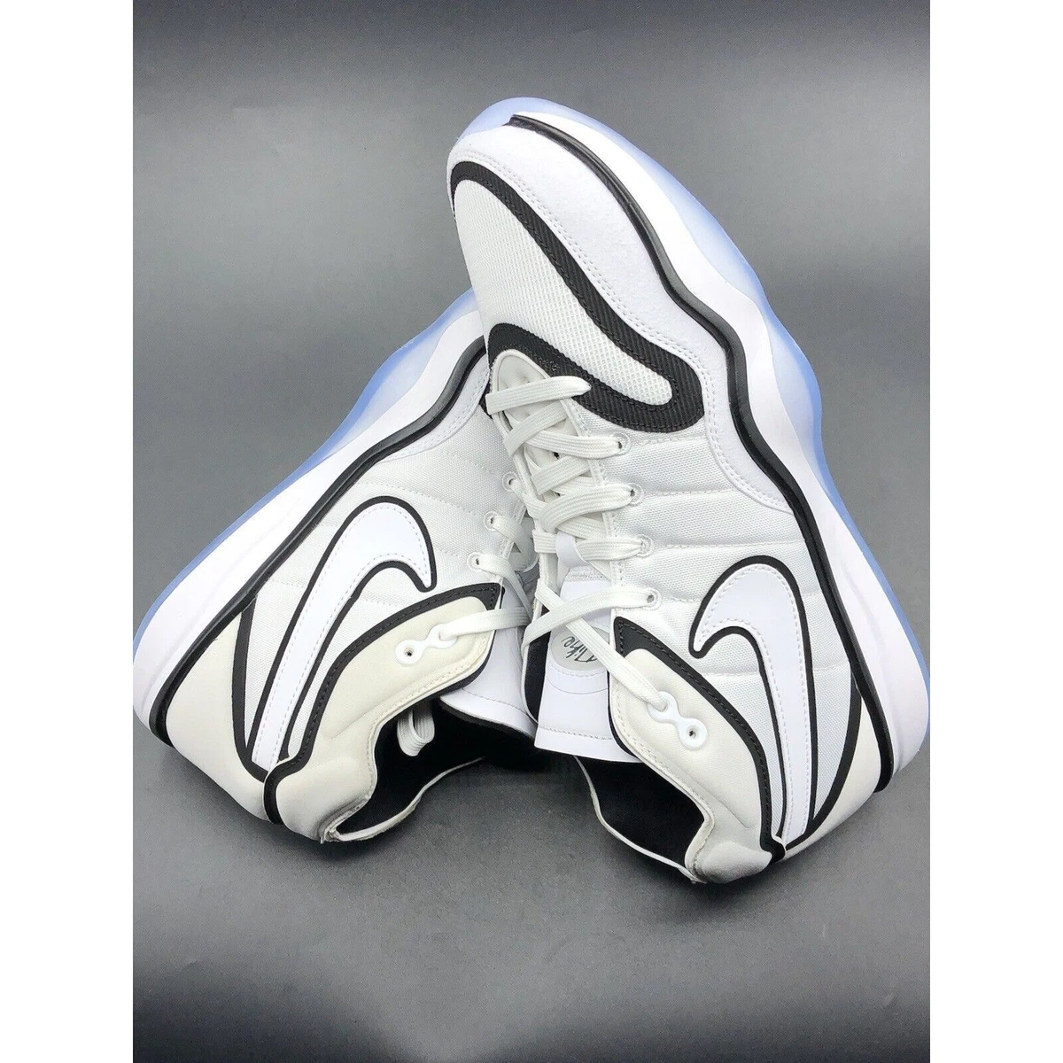 Size‎ 15 - Nike Air Zoom GT Hustle 2 TB Promo Summit White Navy Men\'s Shoes NWT Nike Air Zoom GT Hustle 2 White Black Basketball Shoes  main image 2
