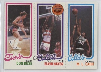 1980-81 Topps Don Buse Elvin Hayes ML Carr #35-242-190 HOF 1m5t