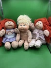 Vintage Cabbage Patch Kids Doll Lot Of 3 Toy Dolls 1970s/1980s AS IS USED