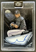 2021 Topps Chrome Black Sixto Sanchez Auto RC Rookie #CBA-SS Marlins