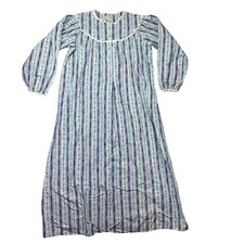 LANZ OF SALZBURG Nightgown Women's Small Long Floral Soft Cotton Tyrolean Sleep