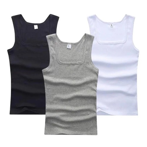Mens Vest Fitted Tank Tops Ribbed Shirts Muscle Sleeveless Gym Beach Undershirts - Picture 18 of 33