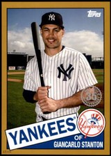 Giancarlo Stanton 2020 Topps 1985 35th Anniversary Series 2 5x7 Gold #85TB-29 2/