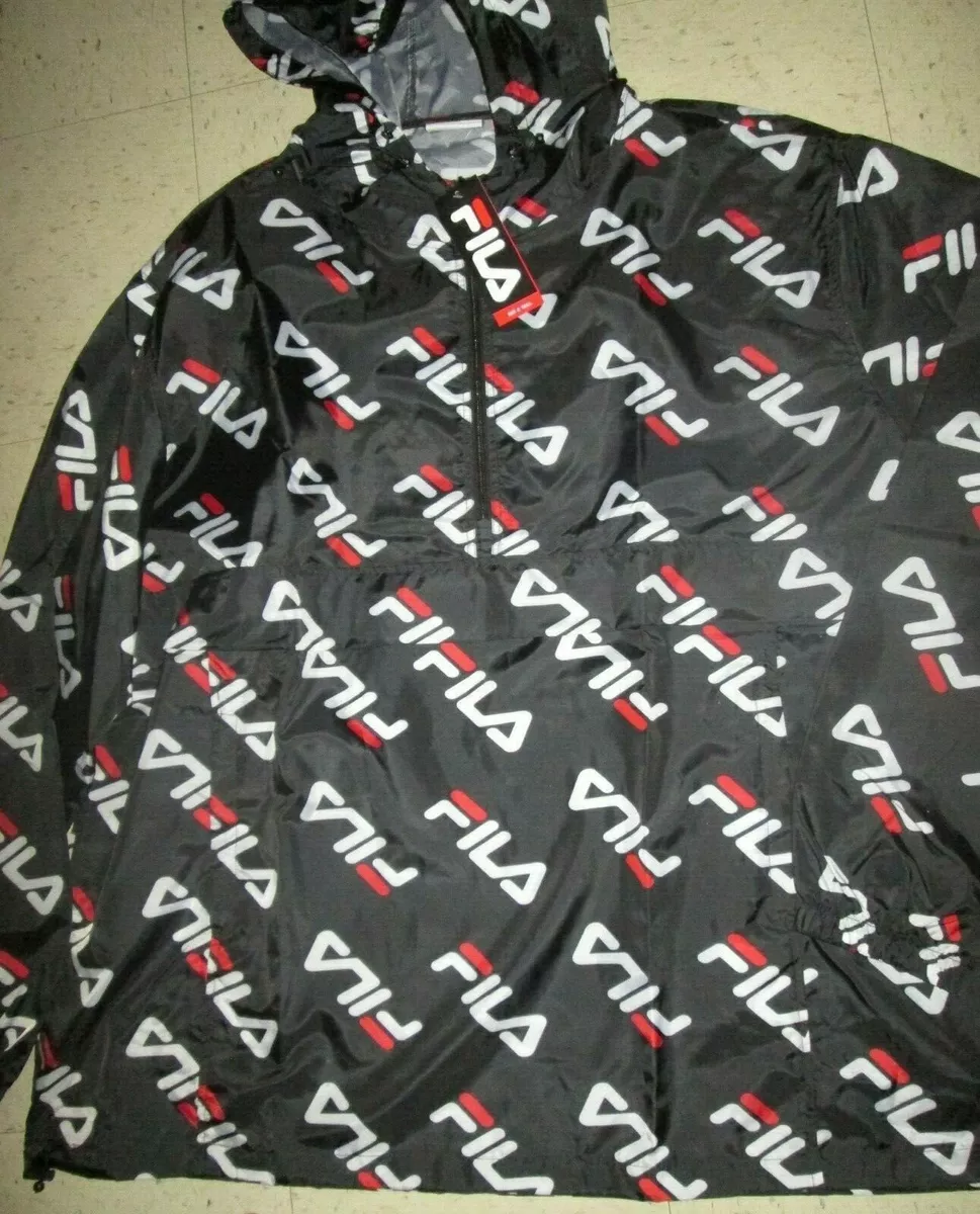 Fila hoodie red white cheap black