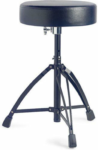 Stagg MT-300 BK Tabouret Musicien Avec Dossier - Siège Pro Réglable 55-79cm Charge 200kg