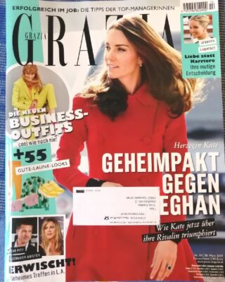 GRAZIA 14/2019 HERZOGIN KATE BRAD PITT JENNIFER ANISTON BRIE LARSON KATE MOSS