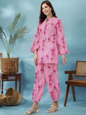 kurta women, printed indian kurta, Handcrafted Cotton Printed tunic Set, gift