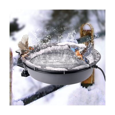 Heated Bird Bath, 75W Birdbath Water Heater with Thermostatically Controlled,...
