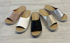 Ladies Lightweight Comfy Padded Open Toe Mule Wedge Flatform Sandals