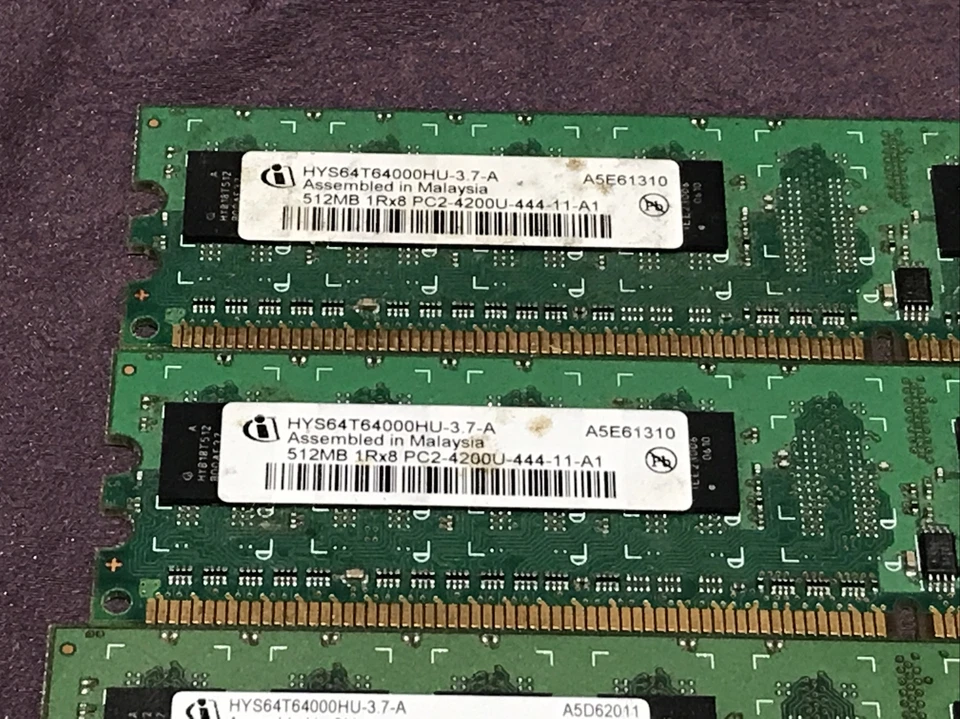 Infineon HYS64T6400HU-3.7-A 4x 512MB DDR2 PC2-4200 Desktop Memory 533MHz - Image 4 of 4