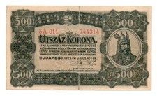 Hungary 500 korona 1923 / P-74b / extra fine (XF)