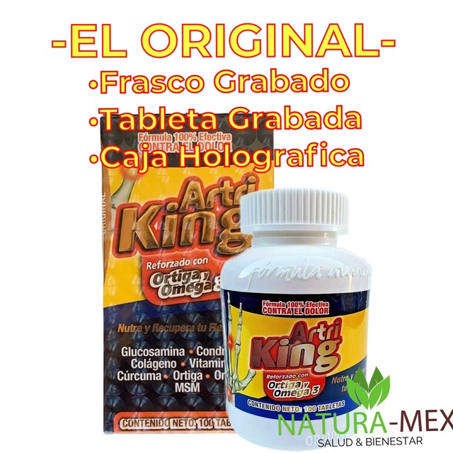 Artri King Ortiga Omega 3 Joint Support Supplement 100 Mexican Original