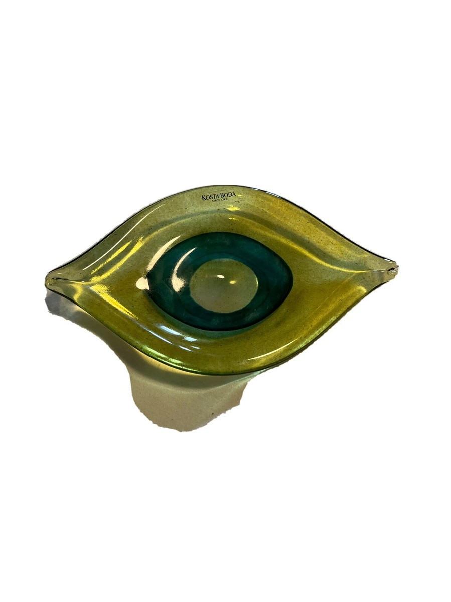 Vintage kosta boda art glass Signed G. Sahlin 79561 Small Eye