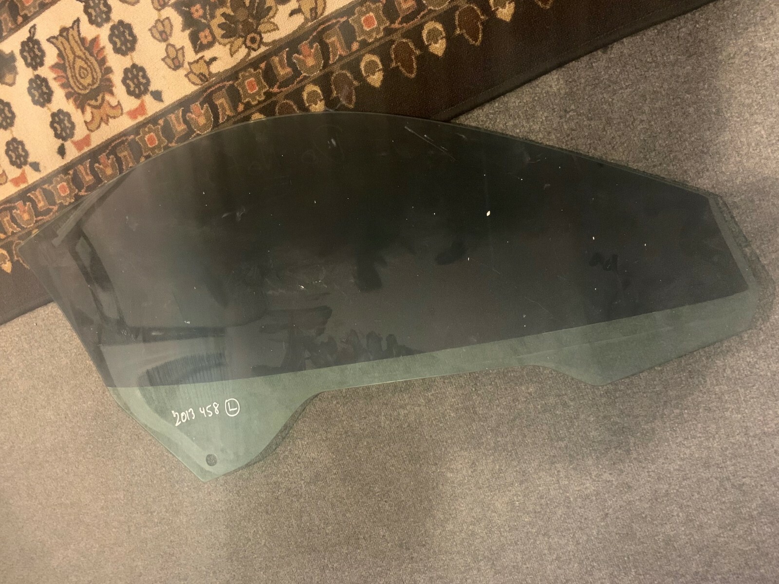 2011 FERRARI 458 ITALIA FRONT LEFT DRIVER SIDE WINDOW 