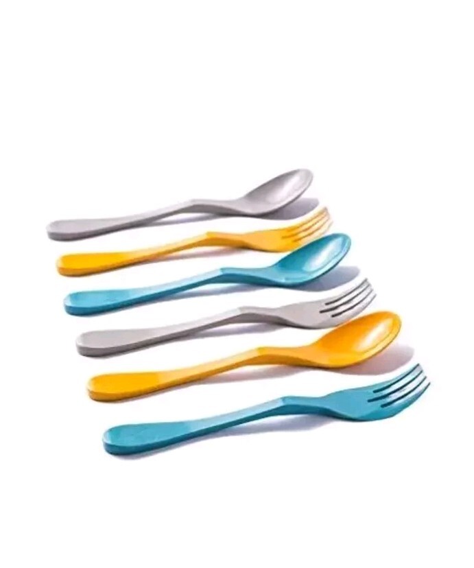Knork Eco Astrik Plant Based Travel Set 6 Piece Utensil (3 eco Forks 3 eco