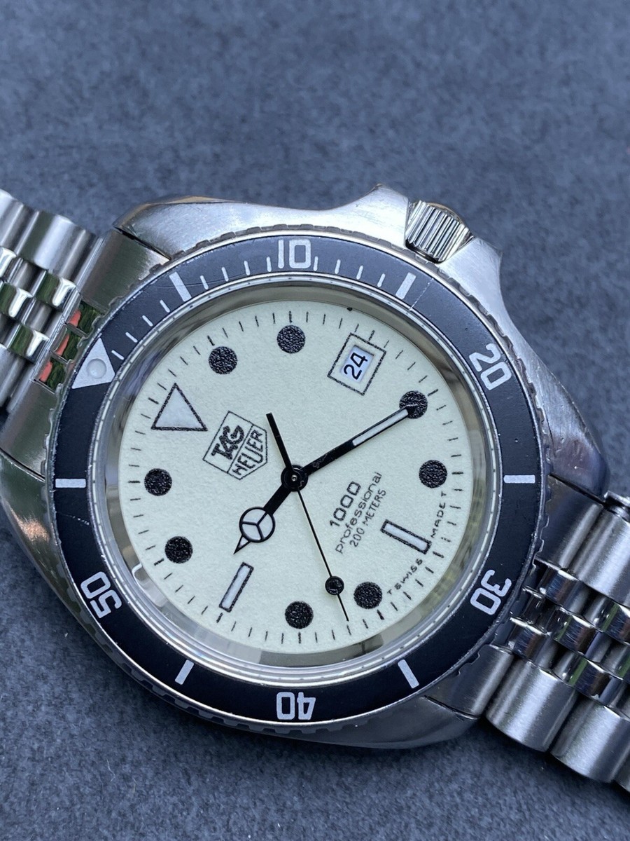 👍 Vintage TAG HEUER 1000 980.032 Jumbo Lume Submariner 844 Style