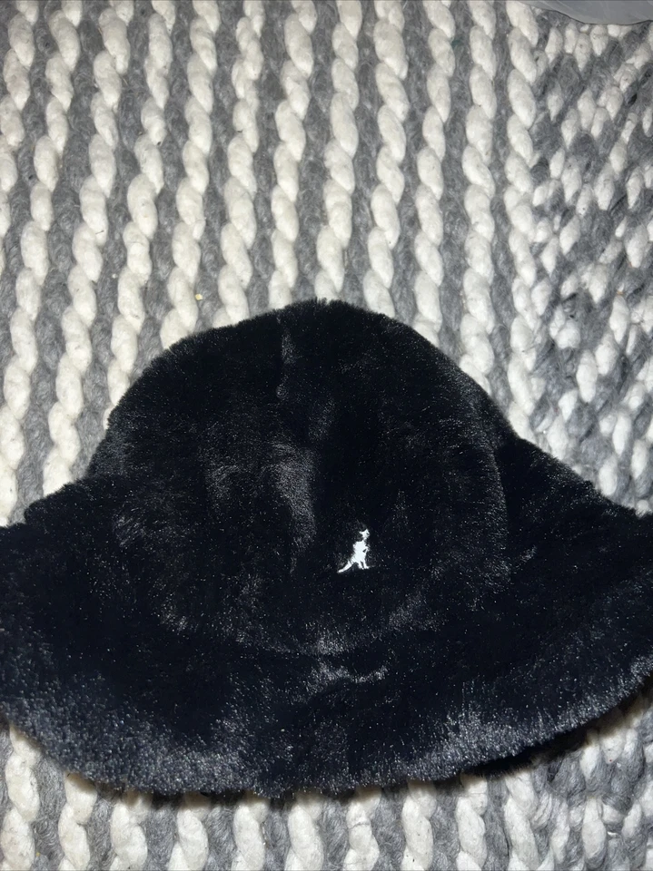 Sombrero de cubo informal de piel sintética Kangol negro para hombre talla mediana LL genial J Foto 4 de 4