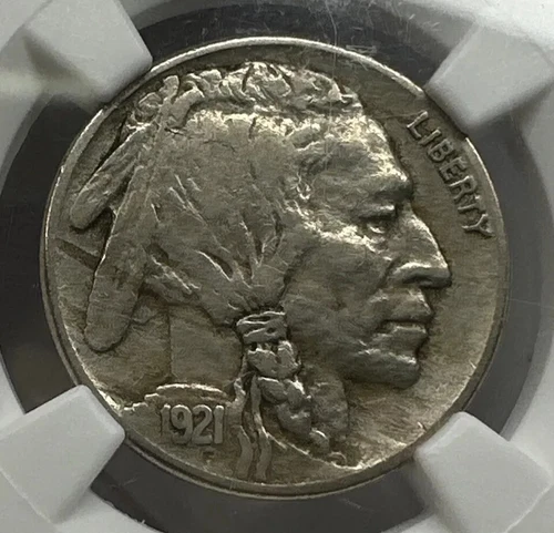 1921-S 5C Buffalo Nickel NGC VF30 Sharp Date Braids Hair Buff Curls MM some Tail