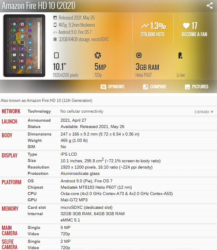 For Amazon Fire HD10 (2021) 11th Gen T76N2B LCD Display Touch Screen Digitizer  - Image 3 of 4
