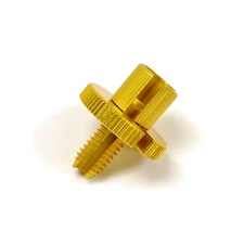 Clutch Cable Adjuster Screw & Lock nut CB GS KZ XS Alloy Anodized GOLD NEW