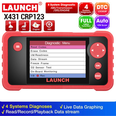 Launch CRP123 V2.0 Profi OBD-Scanner ABS SRS ENG OBD2 Scanner KFZ Diagnosegerät