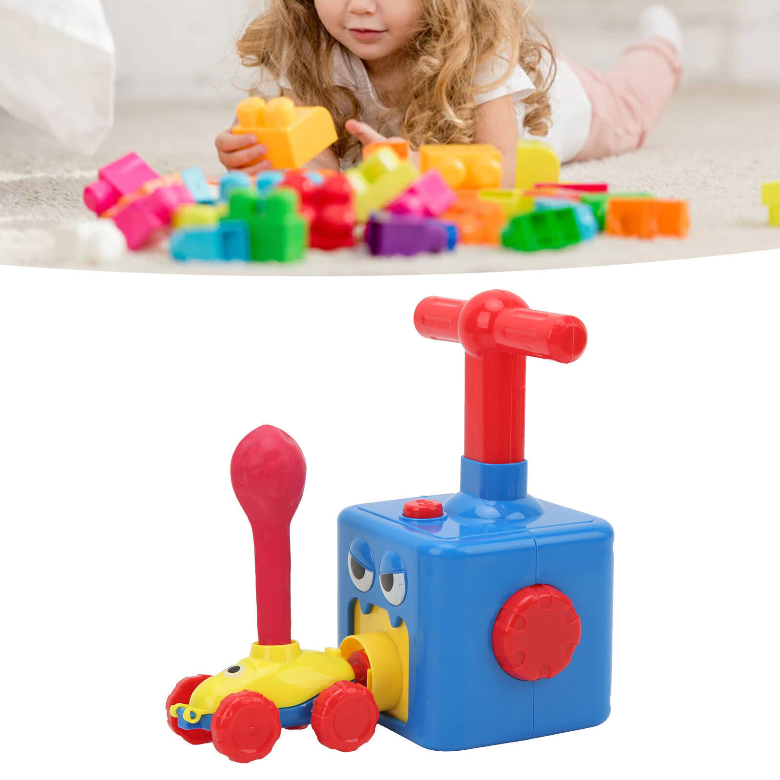 Balloon Powered Car Kit for Kids DIY Science Experiment with Manual Pump