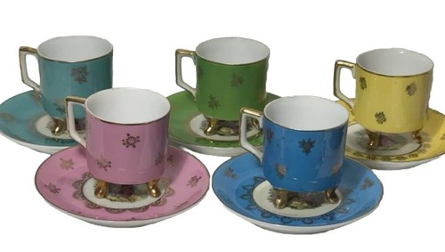 Charles Sadek Import Co. 5 Teacups & Saucers Set In Array Of Colors - Picture 4 of 15