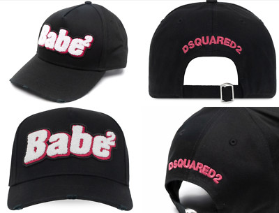 DSQUARED2 ICONIC RETRO-TINGED BABE2 BASEBALLKAPPE HAT BASEBALL CAP KAPPE HUT NEW