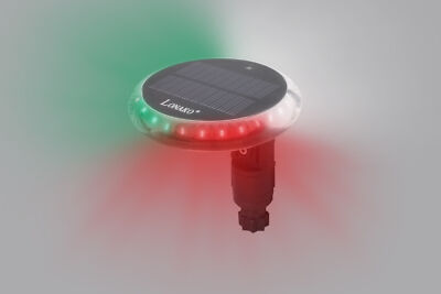 Lonako LED Positionslicht Boote eingebauter Akku Solar 3 Farben Fernbedienung