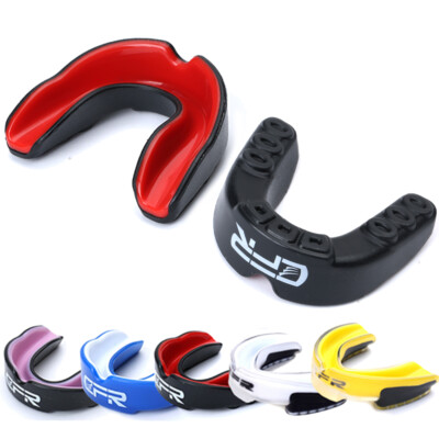 Unisex Gel Gum Shield Mundschutz Kinder MMA Boxen Rugby Sports Zahnschutz Gym DE