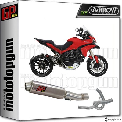 FULL SYSTEM EXHAUST GP GUN by ARROW STEEL BLACK DUCATI MULTISTRADA 1200 2013 13