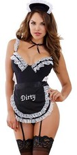 Naughty French Maid Dress Fantasy Role Play Outfit One Size