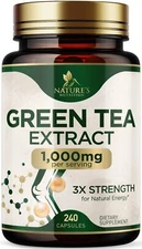Green Tea - Natural Weight Loss &  Fat Burn Supplement with 1000mg EGCG Extract