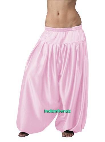 Pantalones harén satinado 4 yardas yoga genio danza del vientre pantalones Aladdin Bombachos - Imagen 19 de 31