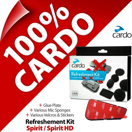 Cardo Refreshment Kit Pads Glue Plates Stickers Mic Sponges for Spirit Series
