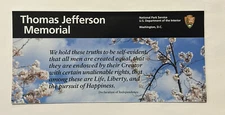 Thomas Jefferson Memorial National Park Unigrid Brochure Map Washington DC