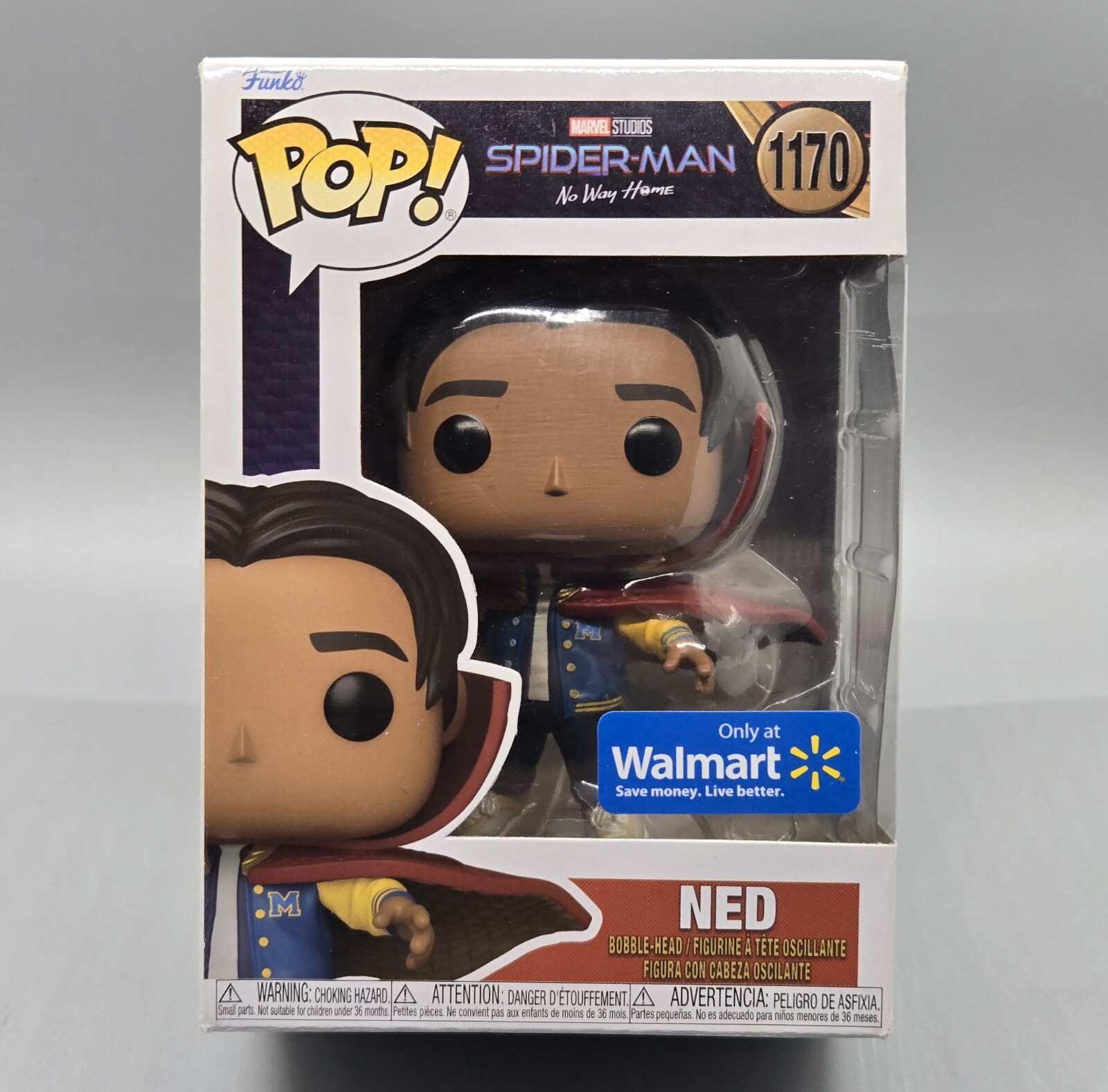 Ned #1170 ~ Funko Pop Marvel Spider-Man No Way Home Walmart Exclusive (Flaws)
