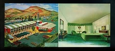 Oversized postcard California CA Gorman Caravan Motor Inn drawing interior view
