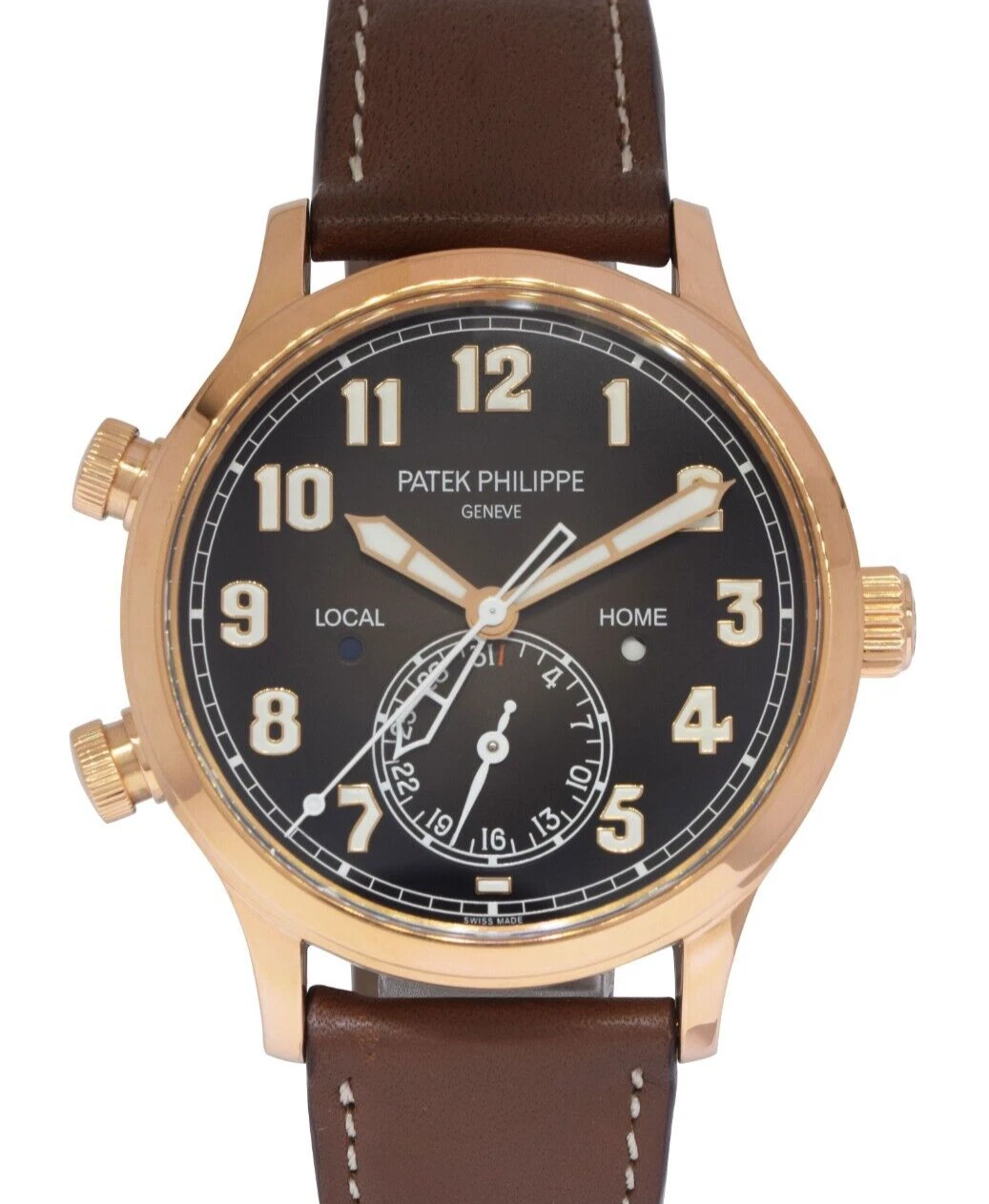 Patek Philippe — Patek Philippe Calatrava Pilot Travel Time 5524 18k Rose Gold 42mm Watch 5524R