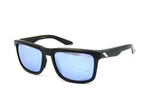 100 % Blake Unisex Sonnenbrille, mattschwarz/hochblau verspiegelt (KRATZT) #C63