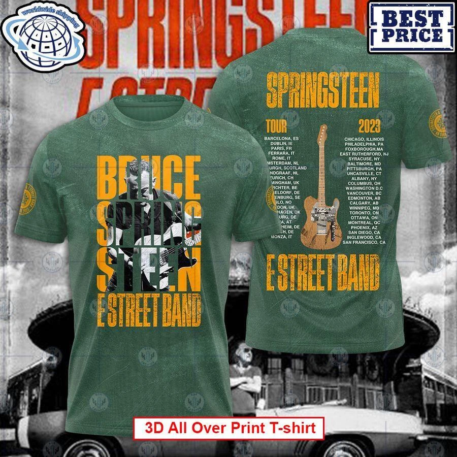 Bruce Springsteen E Street Band Tour 2023 3D All Over Print Unisex T-Shirt