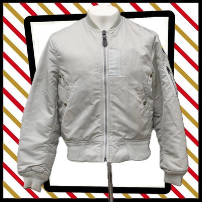 I SPIEWAK & Sons MA-1 Bomber hellgrau/schwarz Wende JACKE Gr. 38 474 O