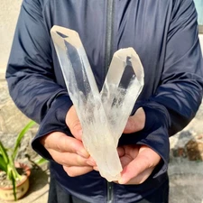 369G A+++ Natural white Crystal Himalayan quartz cluster /mineralsls